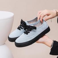 Women's Black Canvas Lace-Up Low-Top Casual Breathable Skate Shoes Size 40