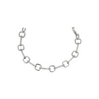 PONYKISS  Sterling Silver Minimalist Square Zircon Charm Bracelets for Women Geometric Fine  Trendy Accessories