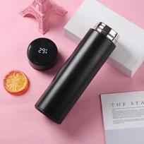 1 Pcs 304 Stainless Steel Smart With Temperature Display Office Water Cup Gift Digital Straight Cup 500ml juoda