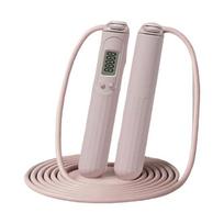 Fitness Skipping Rope with Counter Electronic Counting Jumping Rope Weighted Jump Rope Home Workout Equipment rožinė