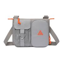 Nike ACG Series Minimalist Versatile Brand Triangle Logo Polyester Shoulder Bag Unisex Shoulder Bag Gray Orange HJ8180-009 Gray & Orange gray