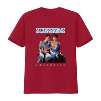 Scorpions Lovedrive Band Rock Melty Design T Shirt for  vintage Washed designer clothes Unisex Breathable fashion graphic S black