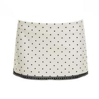Sexy Deep V Polka Dot Lace Halter Crop Top & Backless Mini Skirt Set Large