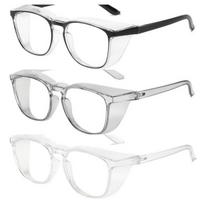 3PCS Anti Fog Safety Glasses Blue Light Blocking Anti Pollen Goggles for Men Women Eye Protection white