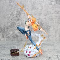 30CM One Piece Nami Anime Action Figures Children Toy Bedside Ornament Set Cartoon Statue Birthday Gift Durable gray