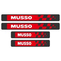 4 vnt. automobilio durų slenksčio apsauga Anglies pluošto lipdukas Apsauga nuo įbrėžimų SsangYong Musso 2023 grand fj 2017 2024 2022 2019 2004 Access balta