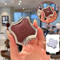 Dongfeng Yipai 007/008 Key Case 2024: Metal & Leather Remote Control Protective Shell for Four-Wheel Drive. gray