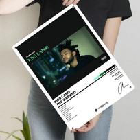 The Weeknd Kiss Land Album Cover Custom Metal Wall Art Music Decor for Fans 20x30cm（7.8x11.8inch） white