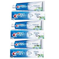 Crest 3D White Cool Mint dantų pasta, trigubo pakuotė 120g x 3 Tubes blue