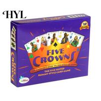 Nešiojamas kortų žaidimas Five Crown Rummy Daugiažaidėjų Tėvų ir vaikų interaktyvus mokomasis popierinių kortų žaidimas Lenta Vaikams Suaugusiems Šeimos vakarėlio nakties būtinybės 1pc orange