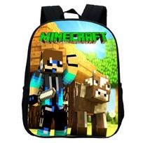 Spausdinta darželio tašė, Animacinis Minecraft 12 colių kuprinė, Lengva ir kasdienė 12inch backpack green
