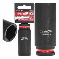 Tvardy smūginė muciņa 1/2" 6PT T00211-23, 23mm, pailga, 1/2" kvadratinis, CR-MO plienas, tikslus pritaikymas