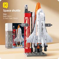 133PCS Aerospace Space Rocket Launch Center Base Puzzle Model Mini Building Blocks Assemble Bricks Children Christmas Toys black