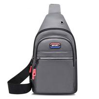 Men's Casual Oxford Sling Chest Bag gray