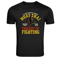 Muay Thai Fighter Martial Arts Kickboxing Graphic T-Shirt S black