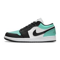 Jordan Air Jordan 1 Abrasion Resistant Low top Vintage Basketball Shoes Unisex Blue 553558-165(Team963-) 35.5 black