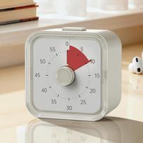 60 Minutes Visual Timer Round/Square Visualization Countdown Alarm Clock Self-discipline Ultra Silent Kitchen Timer gray