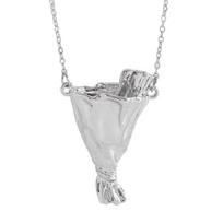 DIY Bouquet Necklace Ladies Flower Holder Necklace Elegant Bouquet Necklace Insert Preserved Dried Flowers Gift for Women Flowers Not Included