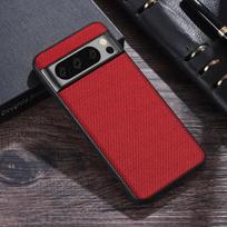 For Google Pixel 8 Pro Case Texture Braided nylon Fiber Protective Cover for Google Pixel 8 Shockproof Matte Case For Pixel 8 Pro raudona