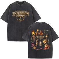 Stylish Cotton Washed Short Sleeve Game Comes After Expedition Men Ur Who 33 Vintage T-Shirt T-Shirt Claire For O S gray
