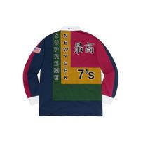 Supreme SS20 Week 2 7s Rugby Long Sleeves Polo Shirt Unisex Blue Men's SUP-SS20-146 L