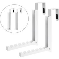 Over The Door Hanger Hooks for Clothes, Over The Door Clothes Drying Rack for Laundry, Heavy Duty Metal Foldable Portable ,Hanging Rack (2 Pack) balta