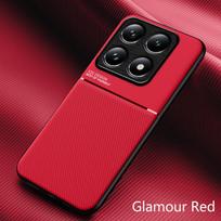 Rugged Protective Cover for Xiaomi 17 Mi 17 5G Case Built-in Magnetic Suction Car Holder Phone Coque Fundas Xiaomi 17 raudona