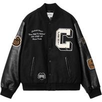Carhartt WIP FW24 Button Splicing Logo Pattern Embroidery Patch Casual Ribbed Edge Jacket Men jackets I033855-00E-XX S