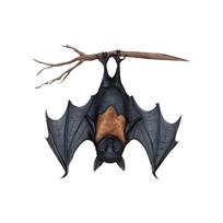 Gothic Style Bat Decorative Plate Iron Simulation Animal Halloween Bat Decoration 2D Flat Hanging Ornaments Home Decoration gray