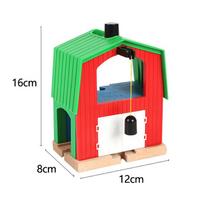 Free Shipping Port Cargo Terminal House Crane Tower Wooden Track Scene Accessories for Wooden Train Track Scene Toys Gift balta