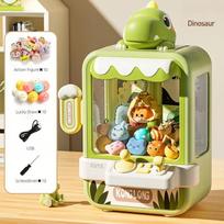 Dinozaurų nagų žaidimų automatas Žaislai Elektroninis arkadinis žaidimas Reguliuojamas lėlių gaudyklės aparatas Muzika Mini pardavimo automatas Gimtadienio dovana vaikams white