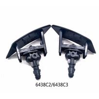 2vnt automobilių priekinių žibintų vandens plovimo purškimo antgalis skirtas Citroen C4 6438C2 6438C3 black