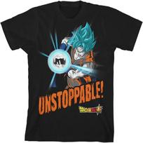 Dragon Ball Super Unstoppable Goku Boy's Black T-Shirt S juoda