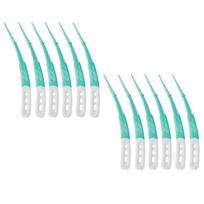 12Pcs Silicone Interdental Brushes With Thread Oral Cleaning Tools Reusable Toothpicks