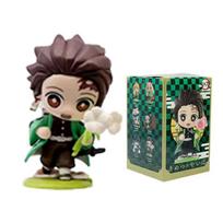 Demon Slayer Tanjiro Kamado Nezuko anime cartoon figure blind box creative statue model ornament surprise present bo beige
