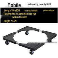 Adjustable Universal Base Stand with Wheels for Appliances gray