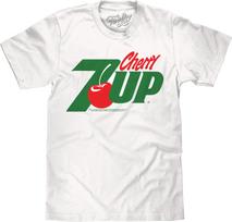 Vyšnių 7UP Gaivusis Gėrimas Vyriški Marškinėliai Balti S green