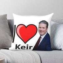 I Love Keir Starmer Square Pillowcase Polyester Linen Velvet Creative Zip Decorative Pillow Case Home Cushion Cover 18 30X30CM red