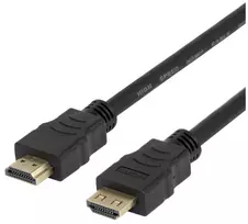 Didelės spartos Flex HDMI kabelis DELTACO, 2 m, su užraktu, 4K UHD, juodas / HDMI-1020D-FLEX-LOCK / 1903053