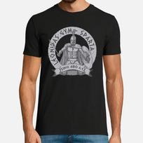 Sparta Warrior Leonidas GYM Fitness Training T-Shirt Short Sleeve Casual 100% Cotton O-Neck Summer Mens T-shirt Size S-3XL M juoda