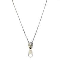 Adjustable Zippers Charm Necklace Unisex Neckchain Fashionable Choker Jewelry for Women and Men Wedding Accessory 1