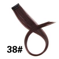 Clip In One Pieces Plaukų priauginimas Tiesūs Ombre Purpuriniai Mėlynai Rožiniai Priauginami Plaukai Moteriški Sintetiniai netikri netikri plaukai purple