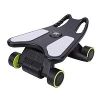 Ab Wheel Trainer with Support Board Automatic Rebound Abdominal Exercise Roller for Men and Women Home Gym gray