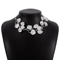Ingemark Exaggerated Leaf Pendant Choker Necklace for Women Vintage Adjustable Box Chain Collares Grunge Jewelry Steampunk Men