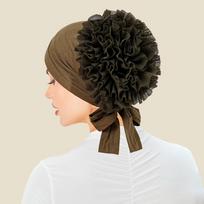 Solid Color Pre-tied Hijabs Back Lace Flower Thin Modal Turban Hat Breathable Tie Back Inner Hijab Caps Women Head Covering