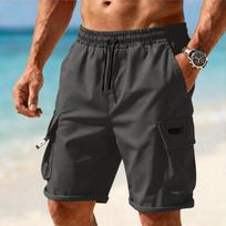 Mens shorts casual gym shorts men with elastic waistband and drawstring multi pocket lightweight mens athletic shorts for workout shorts XXL