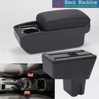 For Citroen C3 Armrest Box For Citroen C3 C4 2025 Car Armrest Box Storage Box Interior Dedicated Retrofit Parts Car Accessories A2 Fast charging gray