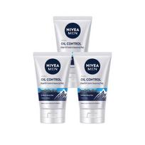 NIVEA MEN Ice Effect Oil Control Face Wash, 3 x 100g Pack
