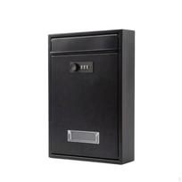 WallMounted Mailbox with Combination Lock Outdoor Black Letterbox for