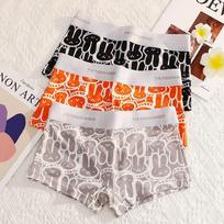 New Women's Ice Silk Panties Sexy Girls Summer Thin Section of The Mid-waist Girls Soft Breathable Skin-friendly Flat Pants M